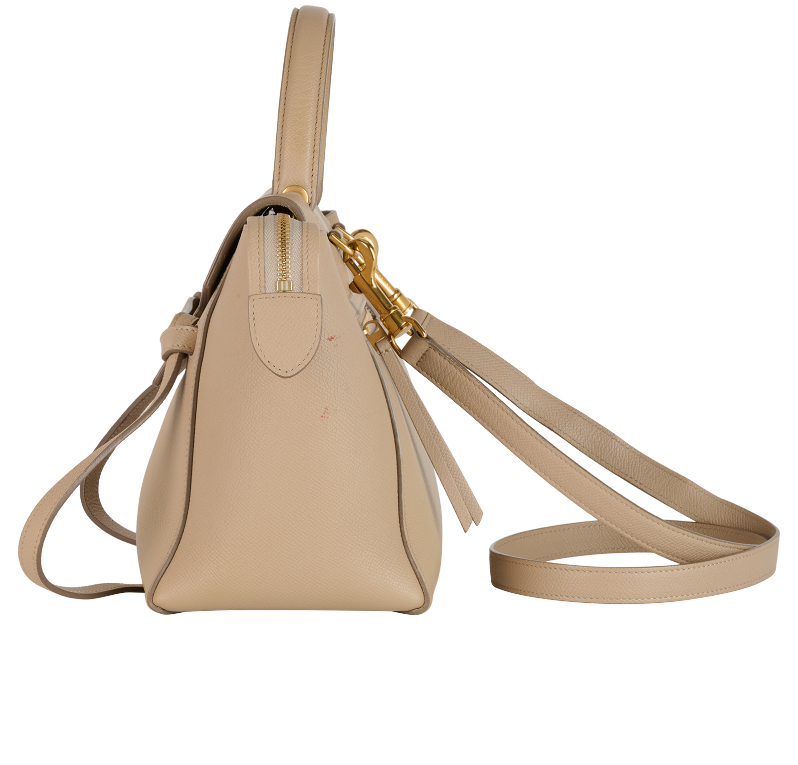 Nano Belt Bag, &pound;850, Handbags, Beige, Leather, Bottom view